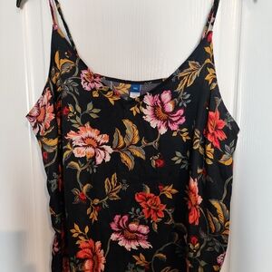 Old Navy Black Floral Camisole